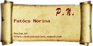 Patócs Norina névjegykártya